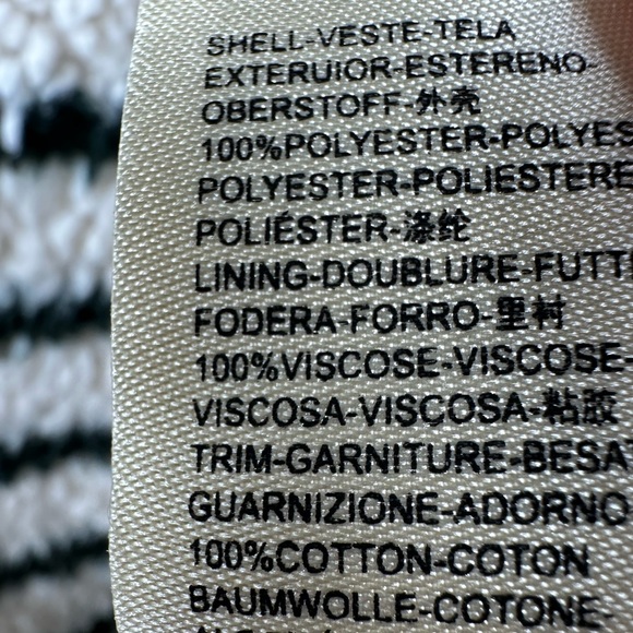 Free People Breton Striped Pullover Sweater Size Eggnog Combo - Black / Cream - Picture 7 of 7